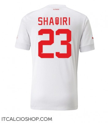 Svizzera Xherdan Shaqiri #23 Seconda Maglia Mondiali 2022 Manica Corta